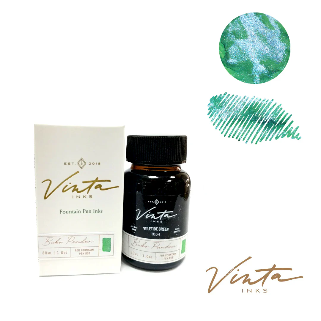 Vinta Inks - Fountain Pen Ink 30ml - Yuletide Green - Buko Pandan 1854