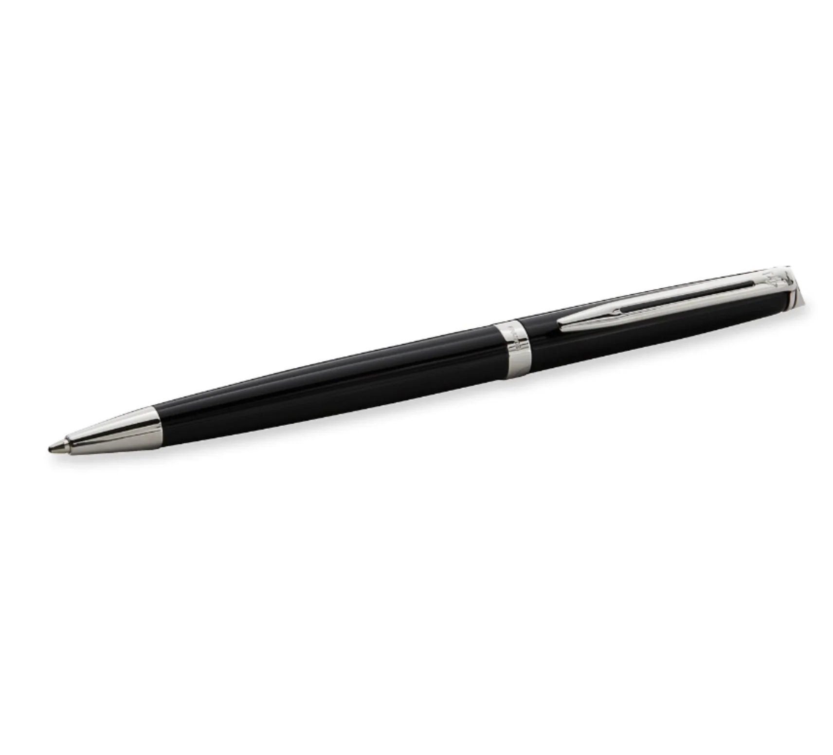 WATERMAN Hémisphère Ballpoint Pen - Black Lacquer with Chrome Trim - Image 2