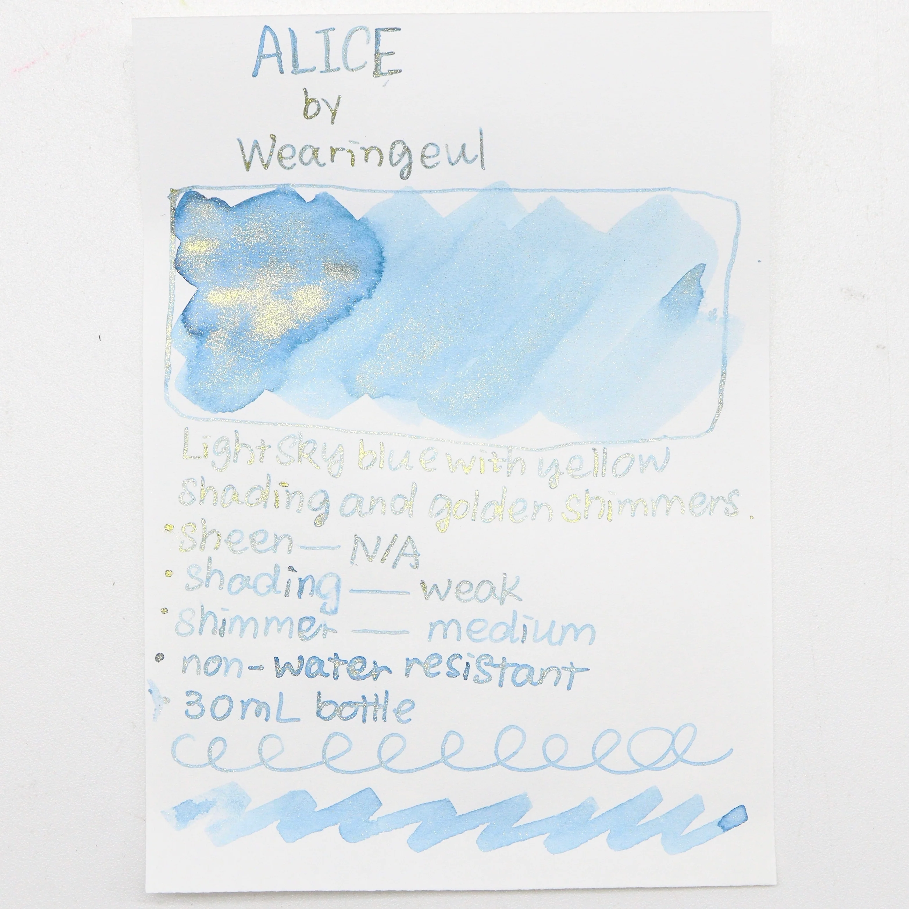 Wearingeul - Fountain Pen Ink 30ml - Alice (Alice's Adventures in Wonderland) - Image 2
