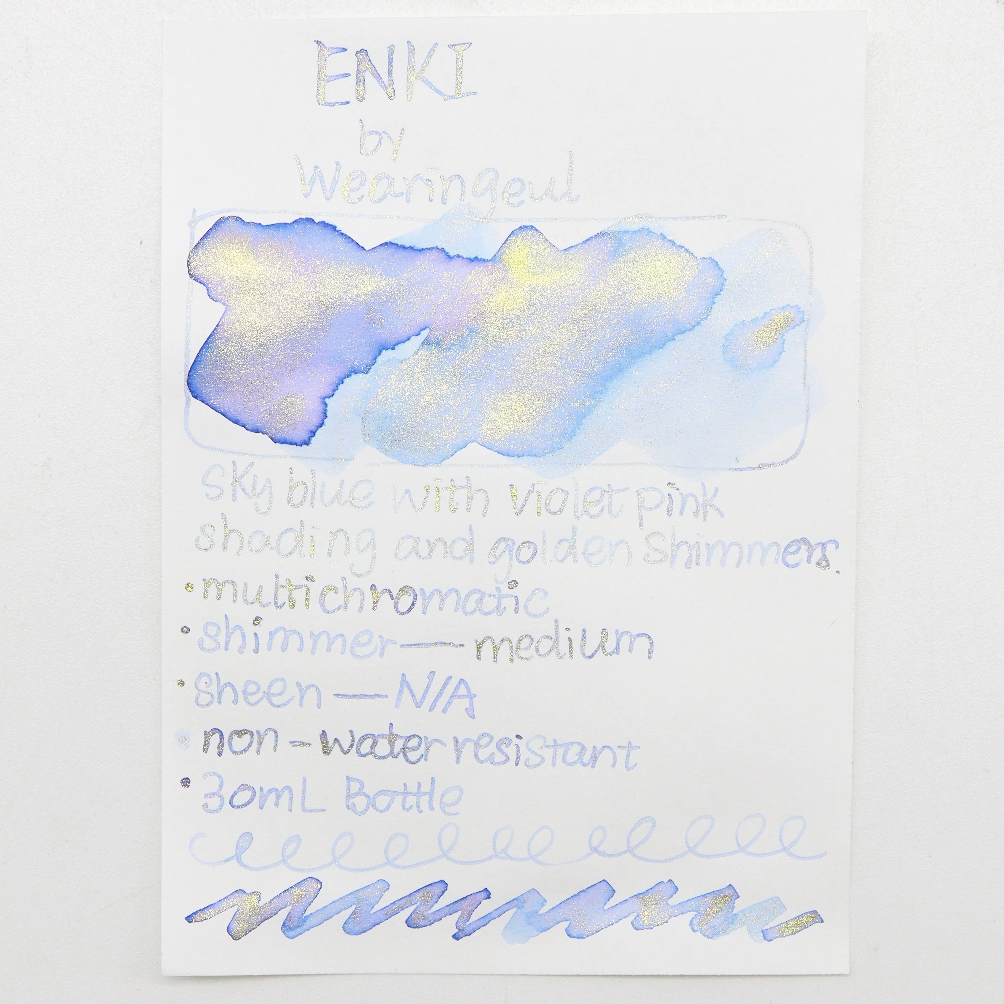 Wearingeul -  Fountain Pen Ink 30ml - Enki Ink (World Myth Ink - Enki) - Image 3