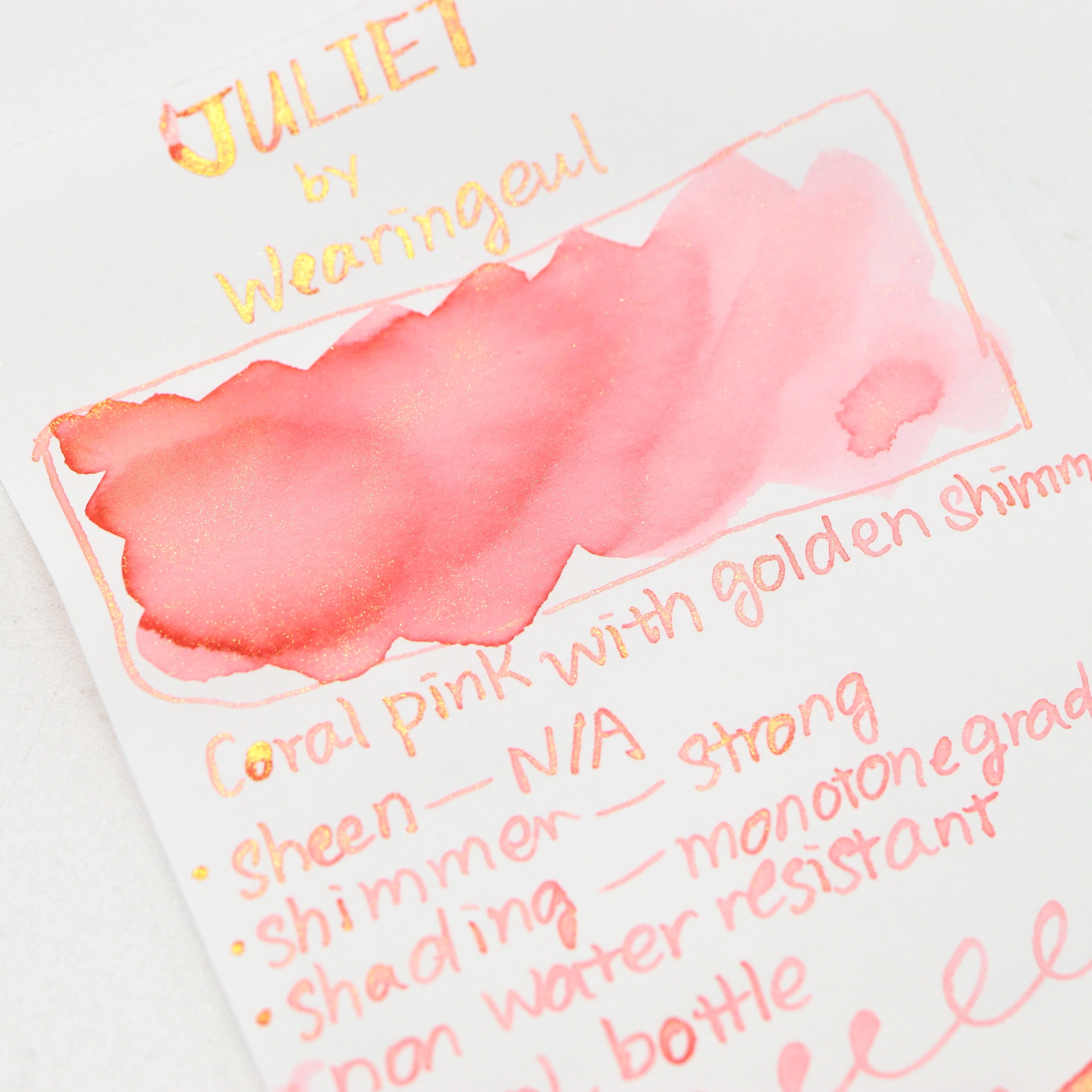 Wearingeul - Fountain Pen Ink 30ml - Juliet (by William Shakespeare) - Image 2