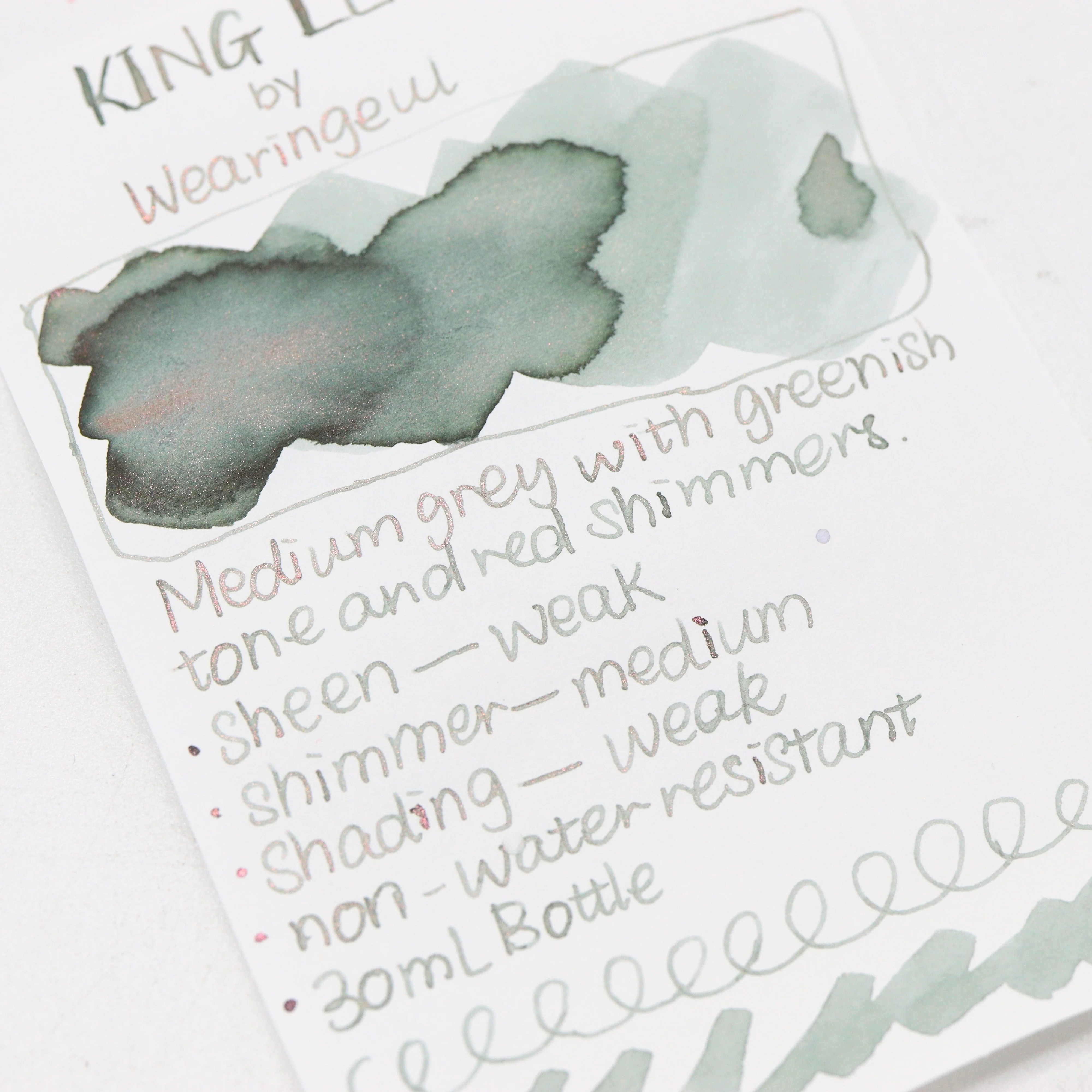 Wearingeul -  Fountain Pen Ink 30ml - King Lear (by William Shakespeare) - Image 4