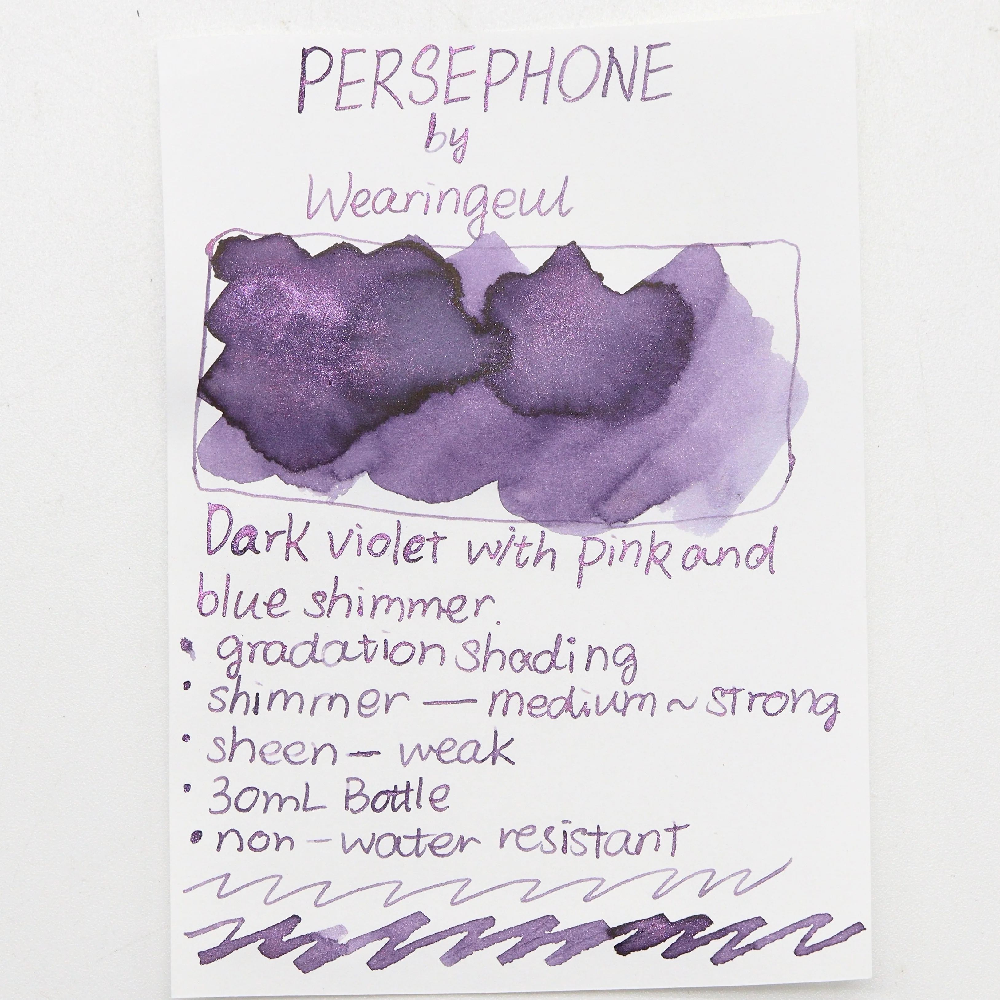 Wearingeul - Fountain Pen Ink 30ml - Persephone (World Myth Ink - Greek and Roman) - Image 4