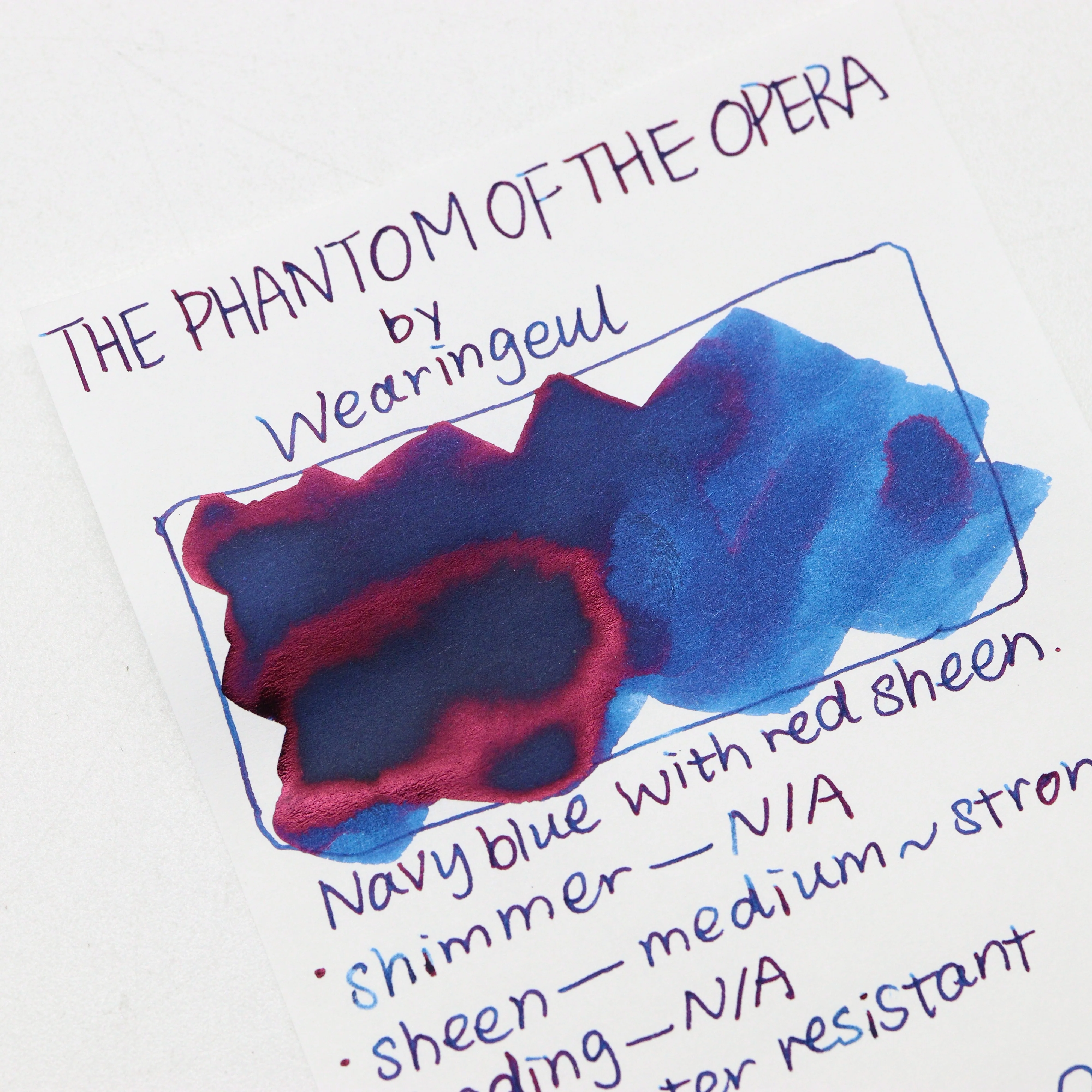 Wearingeul - Fountain Pen Ink 30ml - The Phantom of the Opera (by Gaston Leroux) - Image 3
