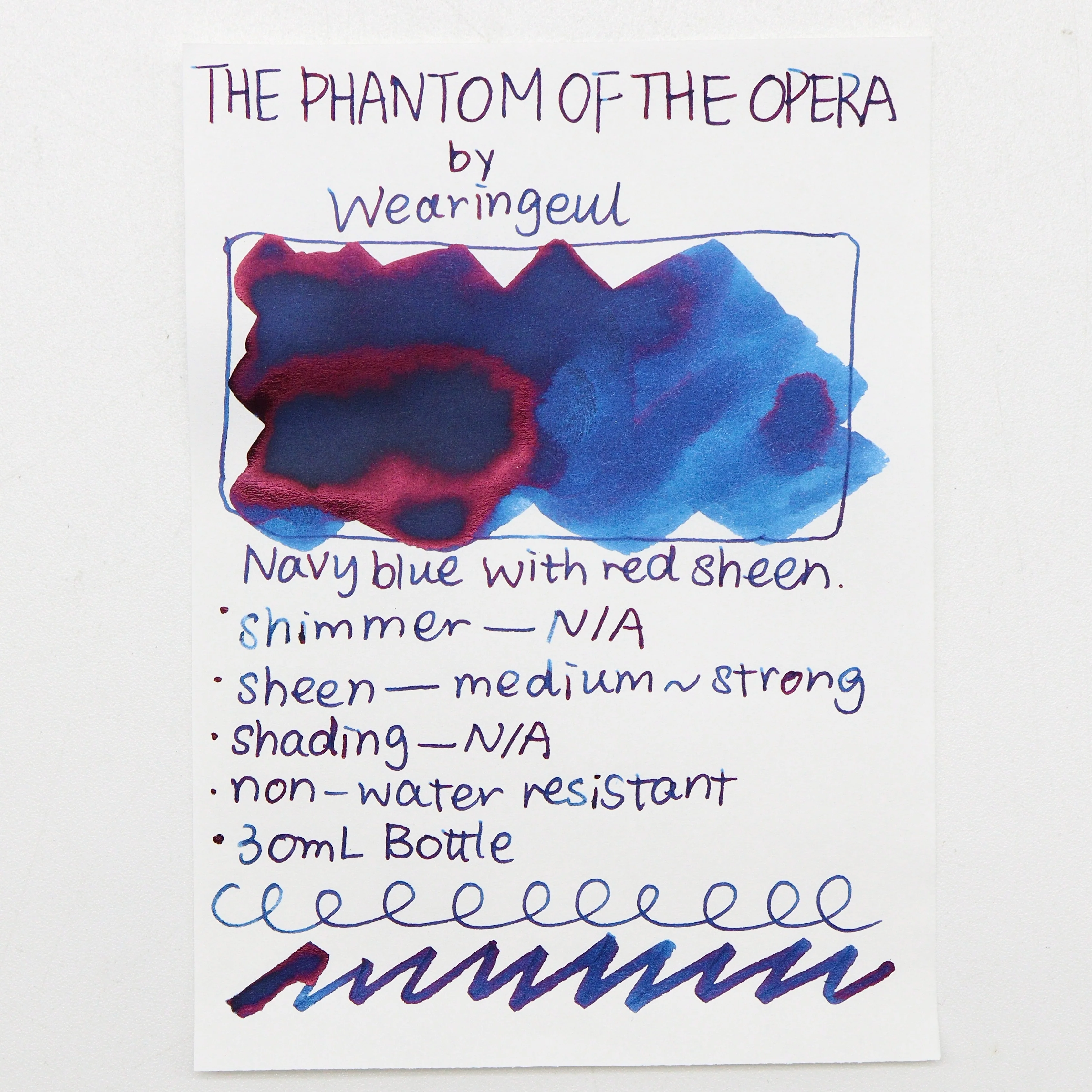 Wearingeul - Fountain Pen Ink 30ml - The Phantom of the Opera (by Gaston Leroux) - Image 4