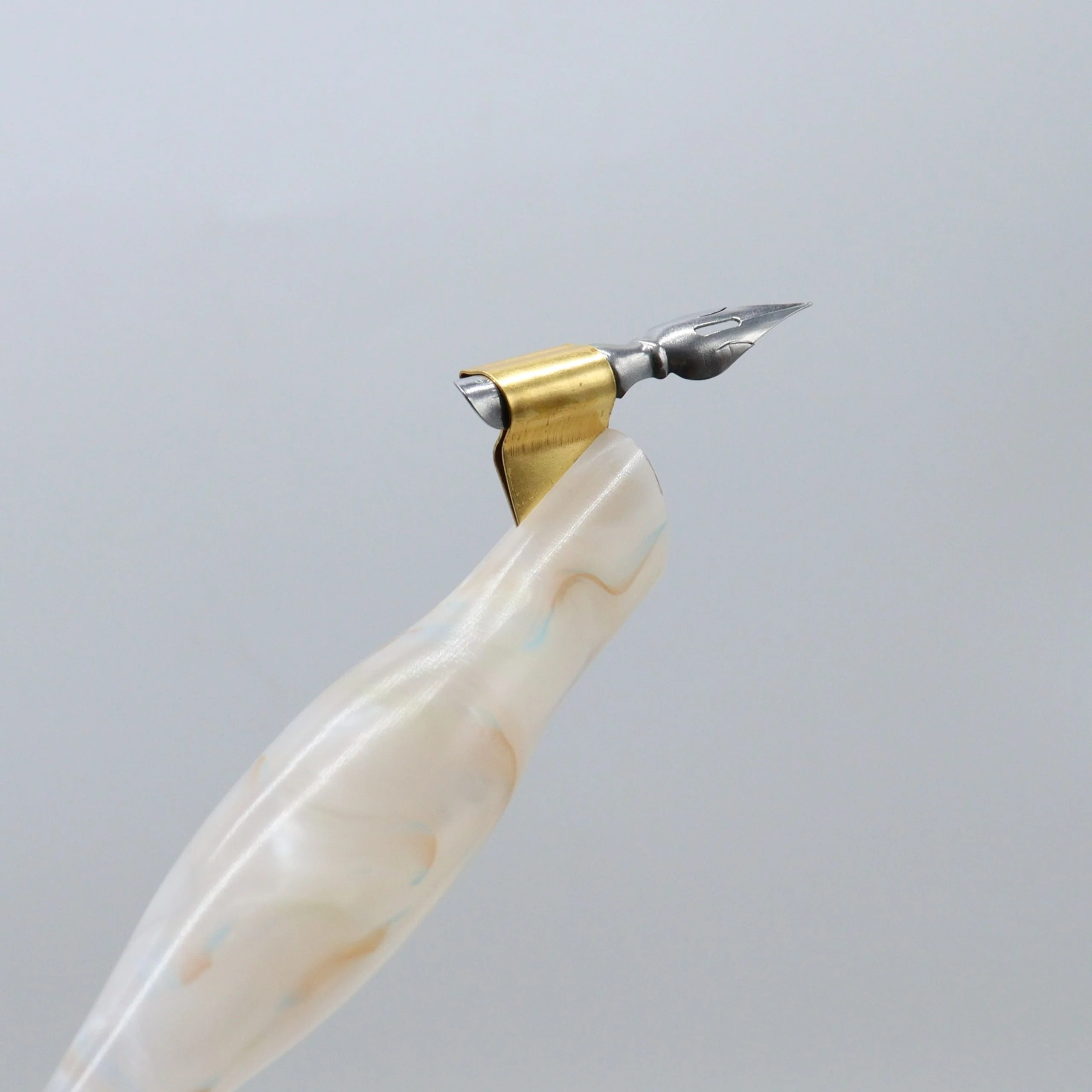 Written Word Calligraphy - Quartz Oblique Calligraphy Penholder - Rose Quartz - Image 3