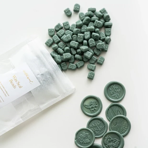 Written Word Calligraphy - Wax Beads to Make Wax Seals - Forest Green