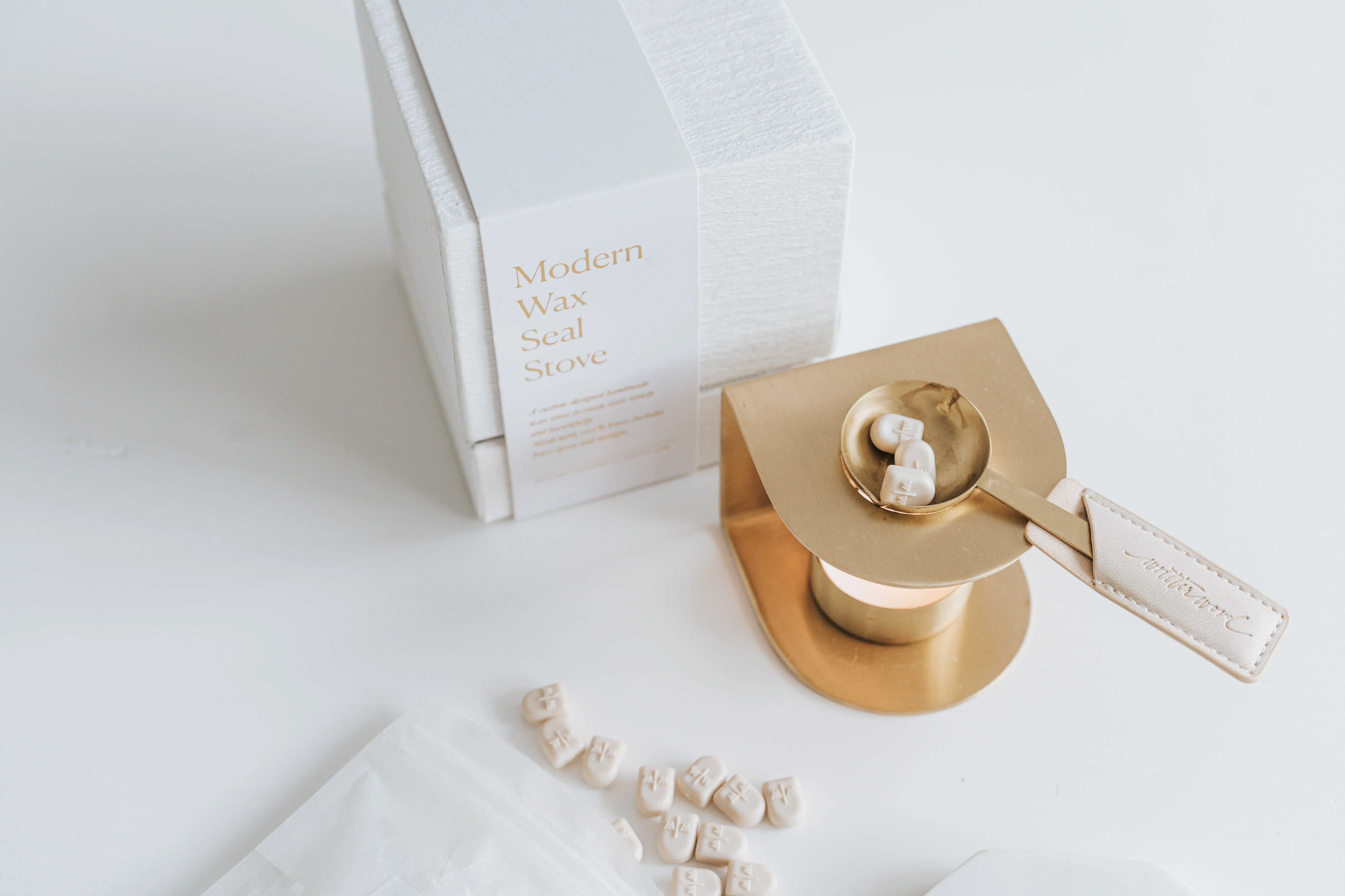 Written Word Calligraphy - Wax Seal Stove and Spoon Version 2.0 - Brass - Image 3
