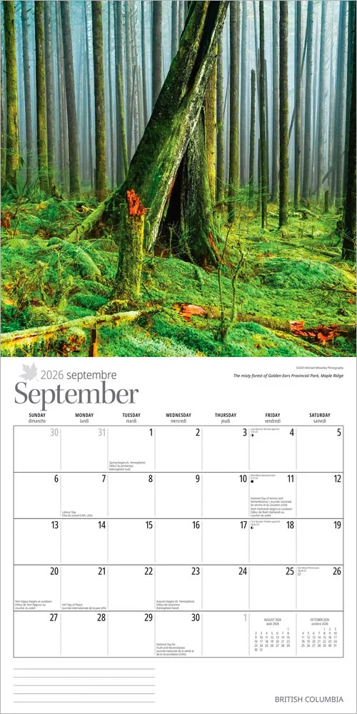 Wyman - 2026 Calendar - British Columbia - Image 3
