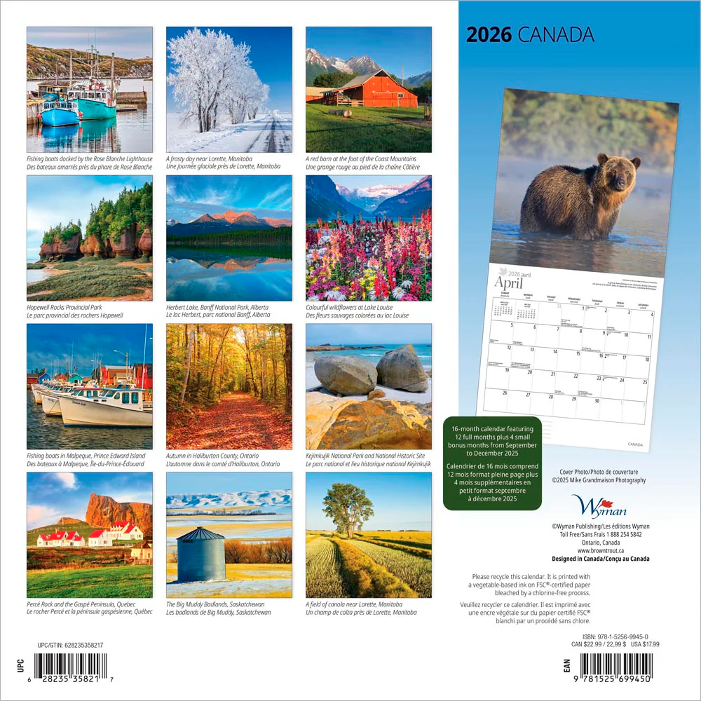 Wyman - 2026 Calendar - Canada - Image 2