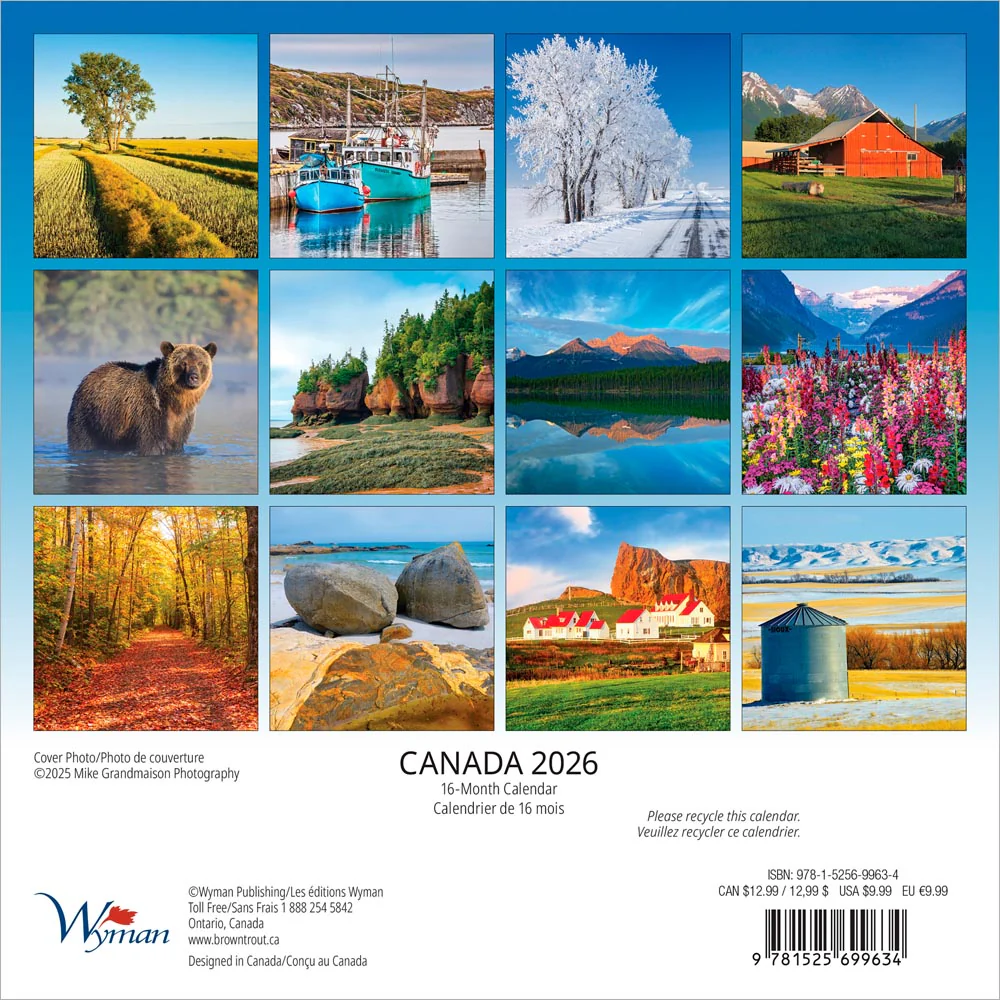 Wyman - 2026 Mini Calendar - Canada - Image 2