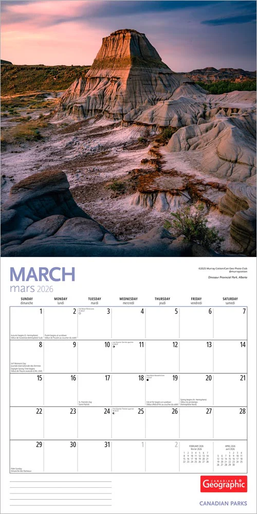 Wyman - 2026 Calendar - Canadian Parks - Image 3