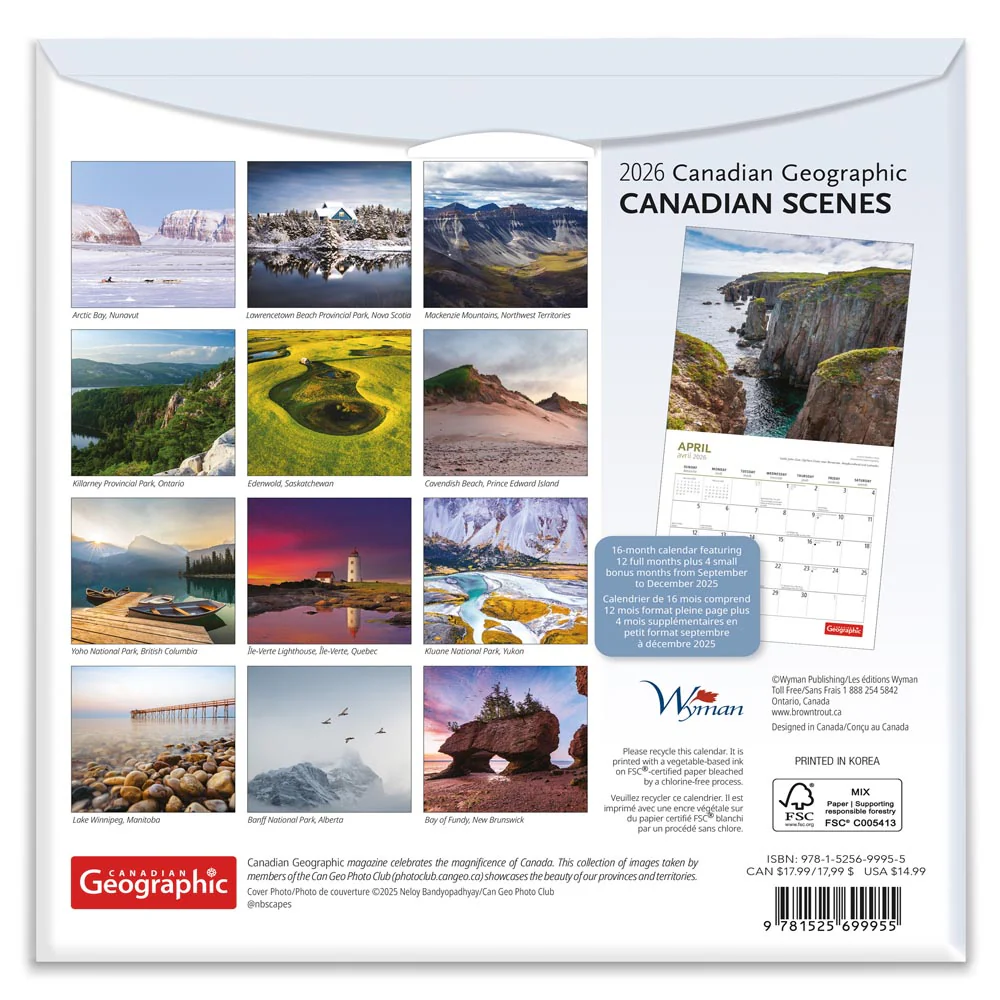 Wyman - 2026 Calendar - Canadian Scenes - Image 2