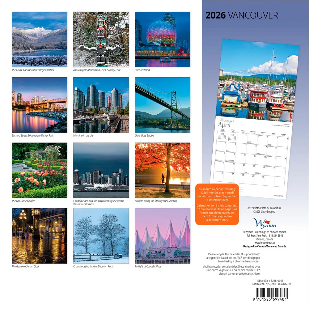 Wyman - 2026 Calendar - Vancouver - Image 2